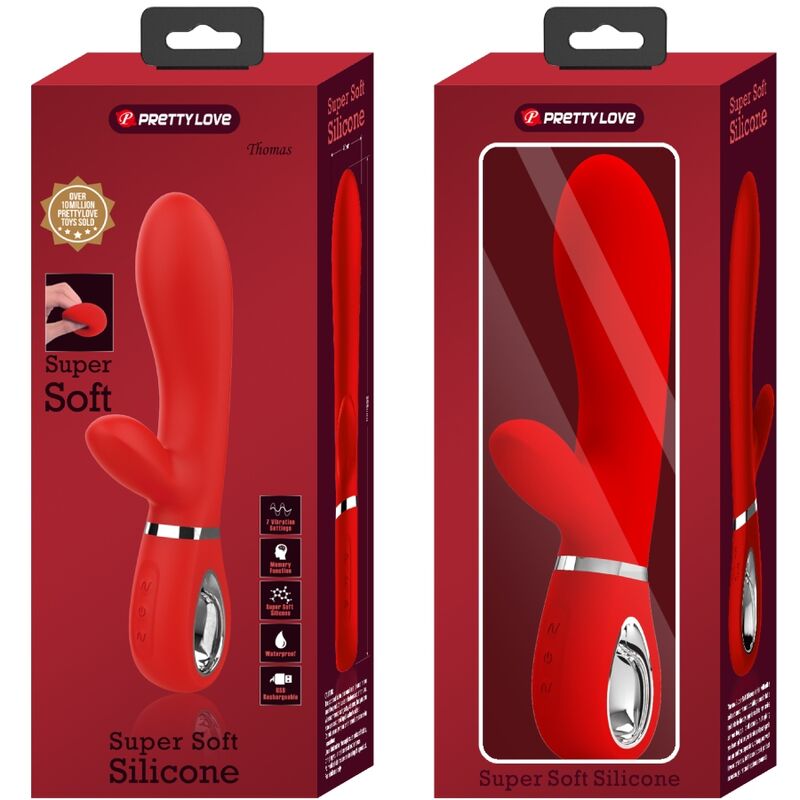 Intense Thomas Vibratore Punto G Multifunzione in Silicone Rosso - immagine 9