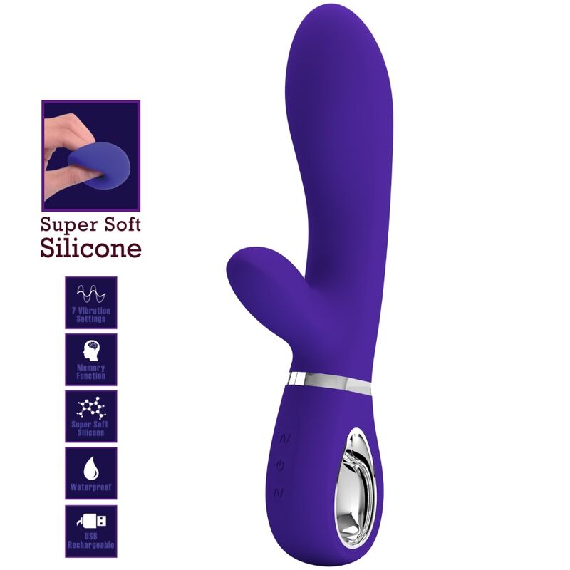 Intense Thomas Vibratore Punto G Multifunzione in Silicone Viola - immagine 7