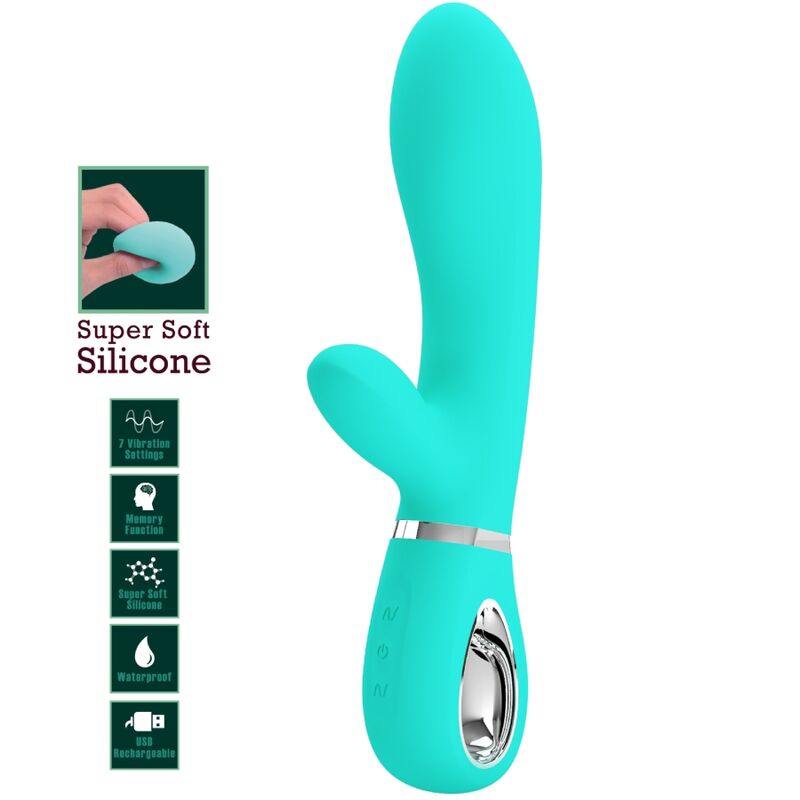 Intense Thomas Vibratore Punto G Multifunzione Verde Acqua - immagine 7