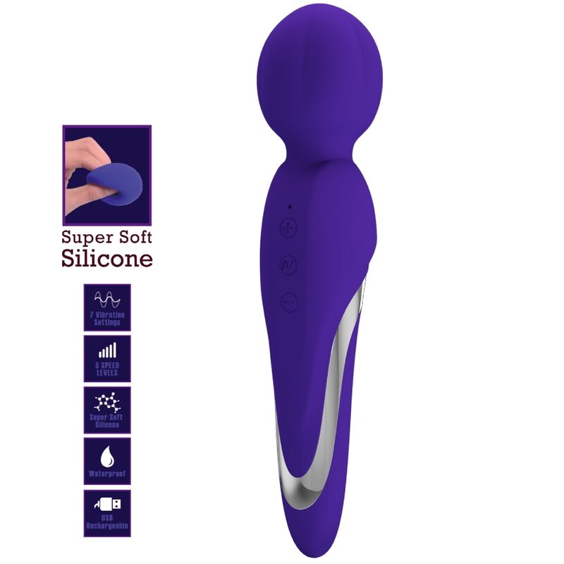 Intense Walter Wand Viola - Massaggiatore Ricaricabile Premium - immagine 7