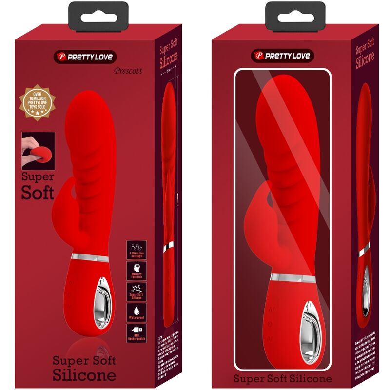 Pretty Love - Vibratore Multifunzione Punto G Rosso Prescott