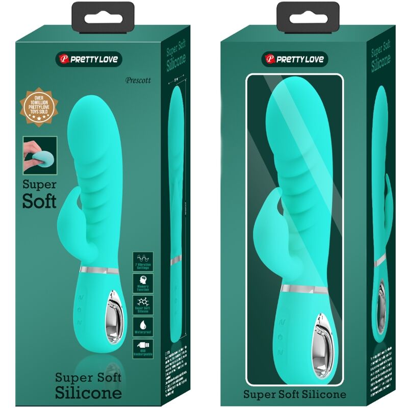 Intense Prescott Vibratore Punto G in Silicone Verde Acqua - immagine 9