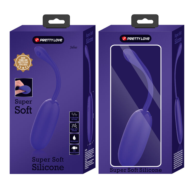 Pretty Love Julius Uovo Vibrante Ricaricabile Waterproof Viola - immagine 10