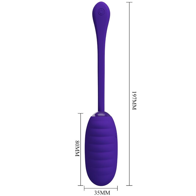 Pretty Love Kirk Uovo Vibrante Ricaricabile in Silicone Viola - immagine 6
