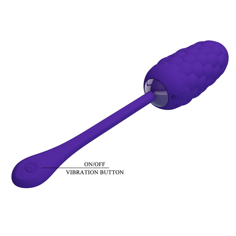Pretty Love - Uovo Vibrante Con Texture Marina Ricaricabile Viola