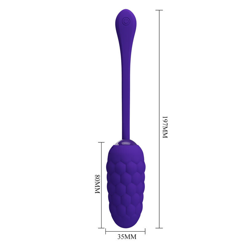 Pretty Love - Uovo Vibrante Con Texture Marina Ricaricabile Viola