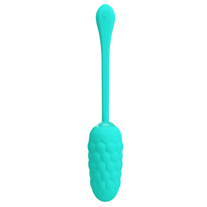 Pretty Love - Uovo Vibrante Con Texture Marina Ricaricabile Verde Acqua