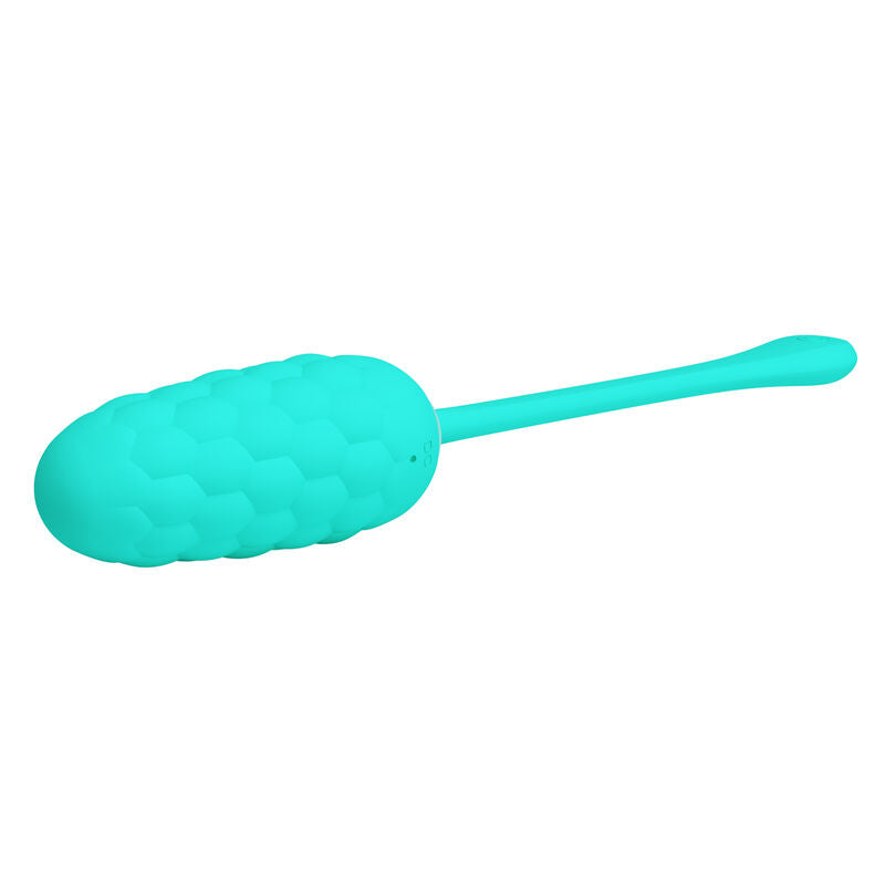 Pretty Love - Uovo Vibrante Con Texture Marina Ricaricabile Verde Acqua