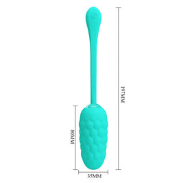 Pretty Love - Uovo Vibrante Con Texture Marina Ricaricabile Verde Acqua