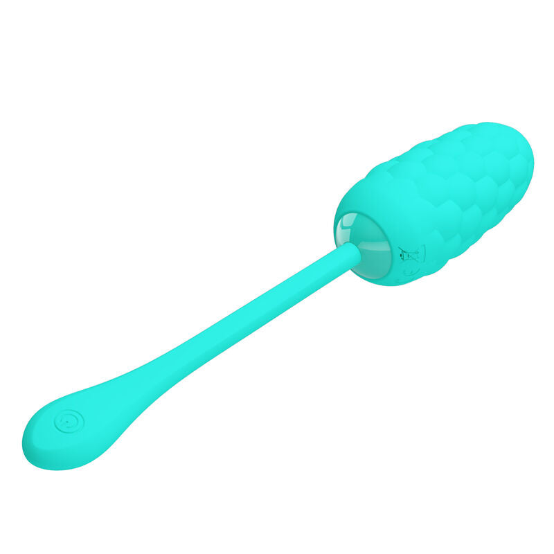 Pretty Love - Uovo Vibrante Con Texture Marina Ricaricabile Verde Acqua