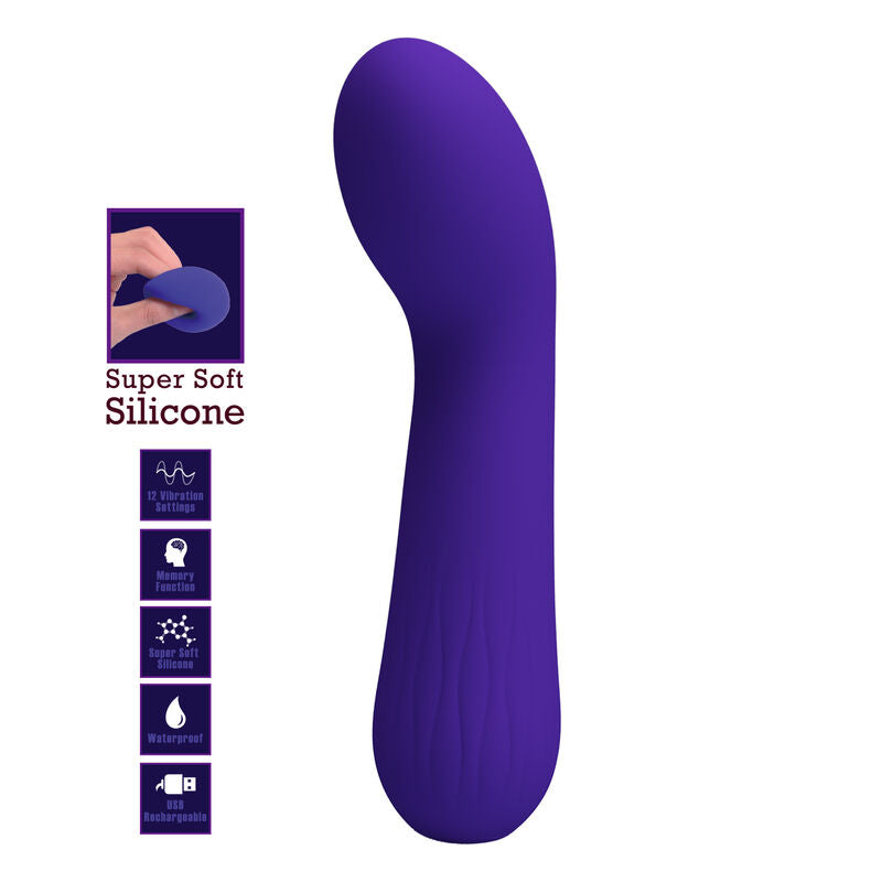 Pretty Love Faun Vibratore Punto G Ricaricabile in Silicone Viola - immagine 7