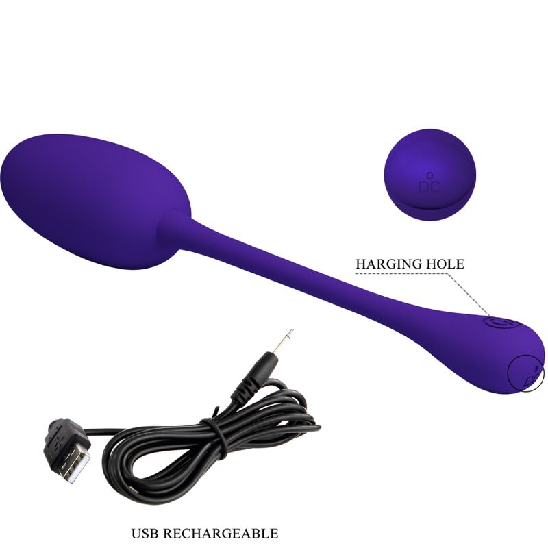 Pretty Love - Knucker Uovo Vibrante Ricaricabile Viola