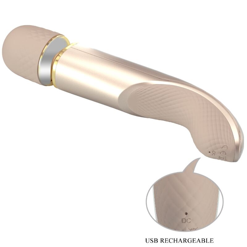 Intense Massaggiatore Wand 7 Modalità Vibranti Champagne Premium - immagine 9