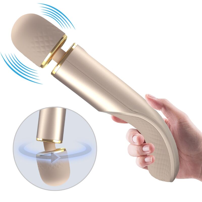 Intense Massaggiatore Wand 7 Modalità Vibranti Champagne Premium - immagine 6