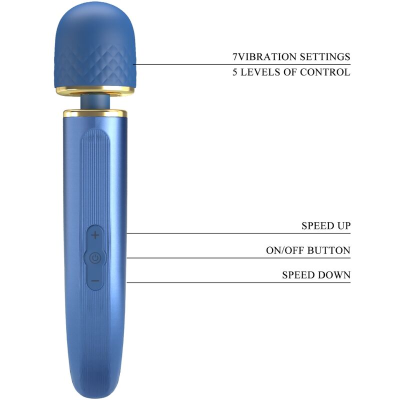 Intense Massaggiatore Premium 7 Modalità Vibrazione Blu - immagine 8