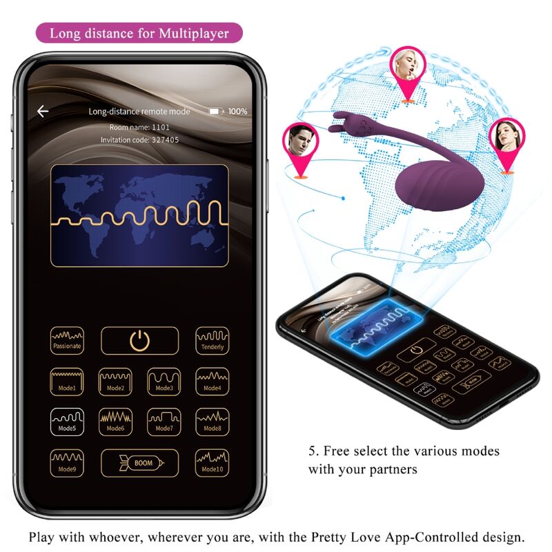 Pretty Love Catalina Vibrator App Stimolatore Viola Premium - immagine 18