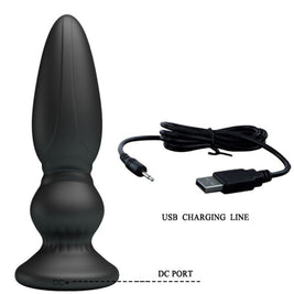 Mr Play - Potente Vibratore Con Telecomando Plug Anale Nero