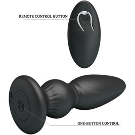 Mr Play - Potente Vibratore Con Telecomando Plug Anale Nero