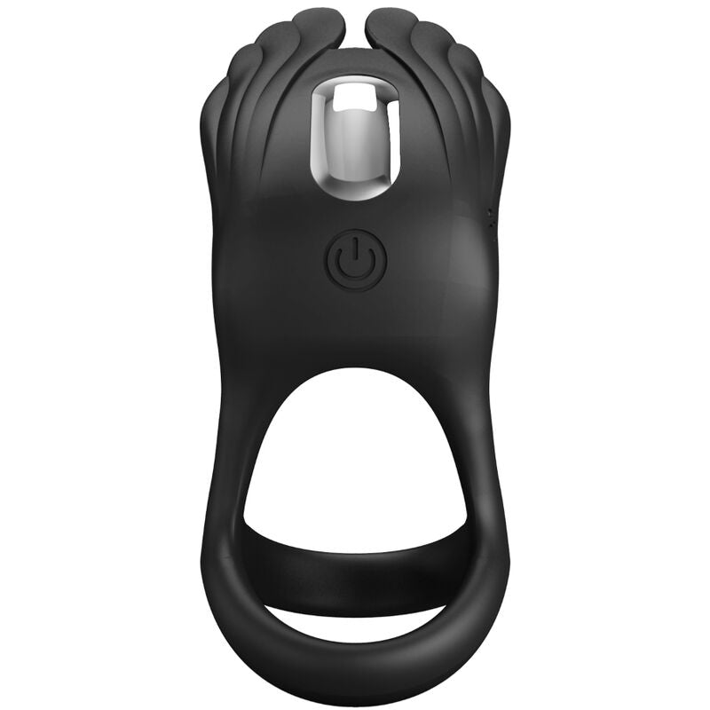Pretty Love - Silas Anello Per Pene Vibrante 7 Vibrazioni In Silicone Nero
