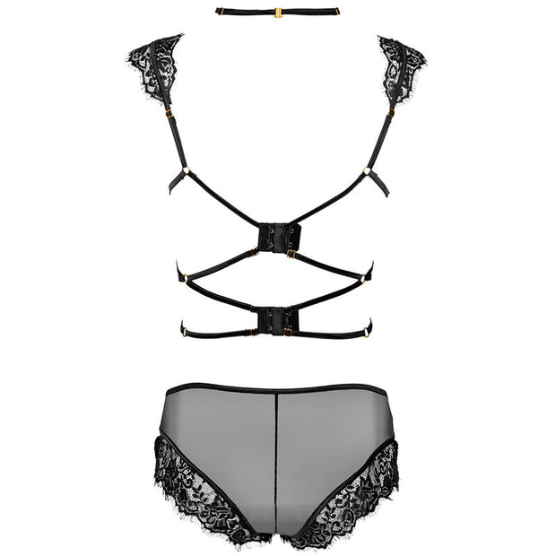 Livco Corsetti Fashion - Palmenom Lc 90614 Sujetador + Panty Negro