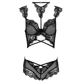 Livco Corsetti Fashion - Palmenom Lc 90614 Sujetador + Panty Negro
