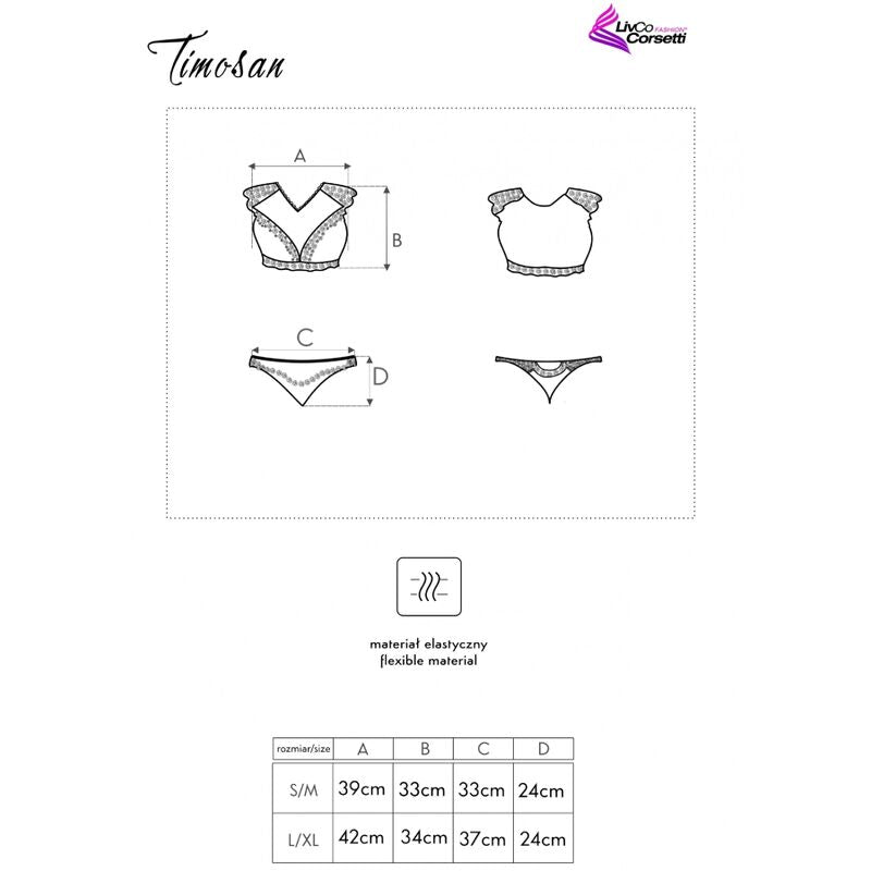 Livco Corsetti Fashion - Timosan Lc 90631 Sujetador + Panty Negro
