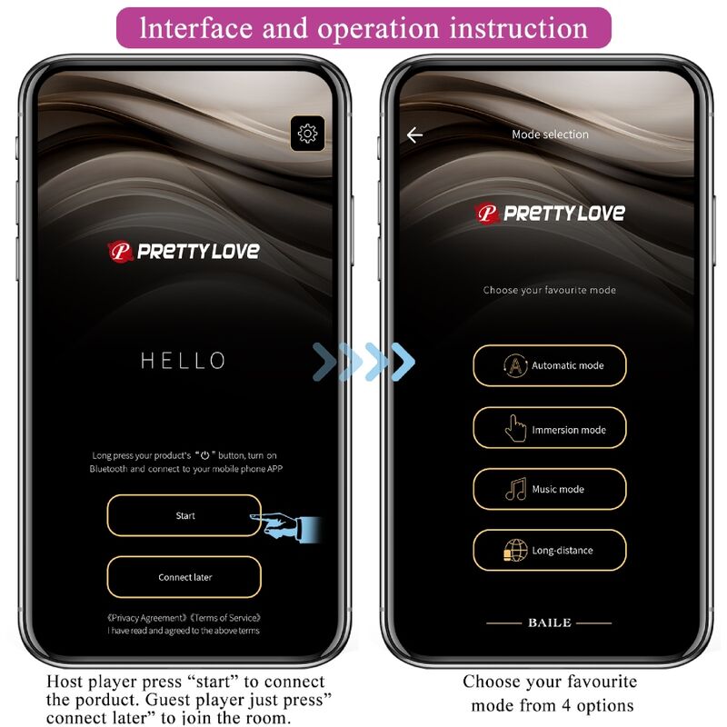 Pretty Love - Billy Vibration Telecomando Viola App Gratuita