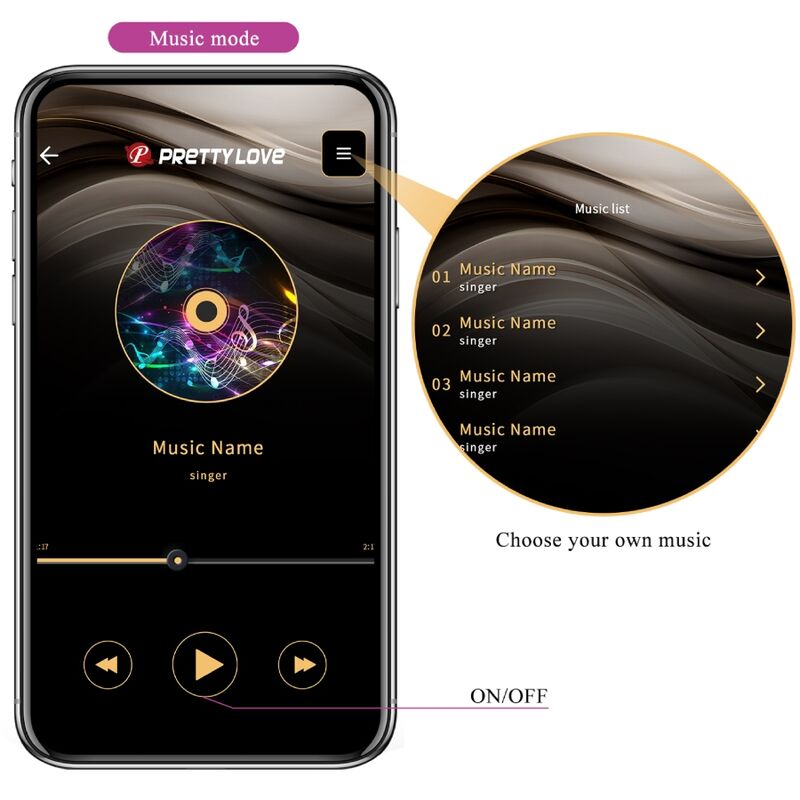 Pretty Love Billy Vibratore Smart con APP e Telecomando Viola - immagine 15