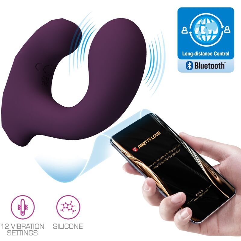 Pretty Love Billy Vibratore Smart con APP e Telecomando Viola