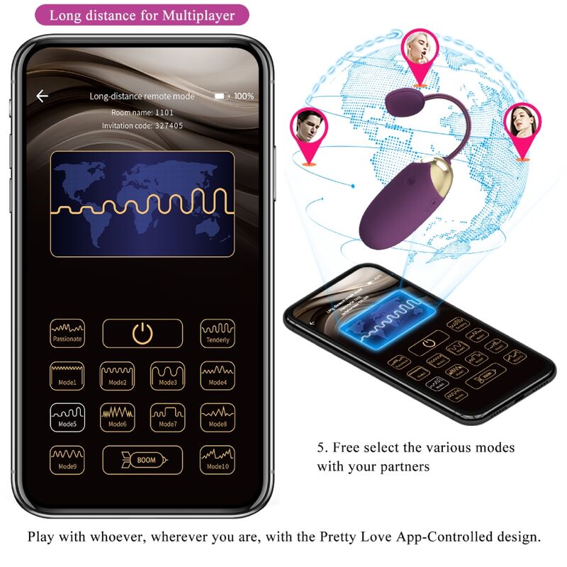 Pretty Love Abner App Lila - Stimolatore Premium Wireless - immagine 13