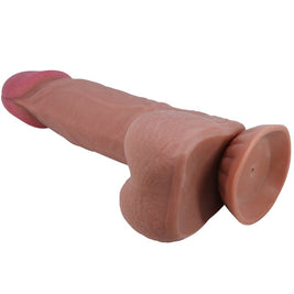 Pretty Love - Serie Sliding Skin Dildo Realistico Con Pelle Marrone Scorrevole E Ventosa 21,8 Cm