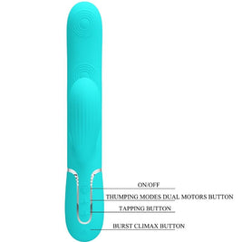 Pretty Love - Perlita Vibratore Multifunzione 3 In 1 Punto G Verde Acqua