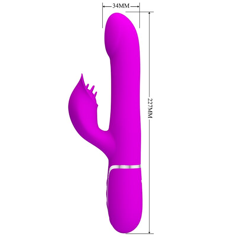 Intense Perle Vibratore Rabbit in Silicone Body-Safe Viola - immagine 7