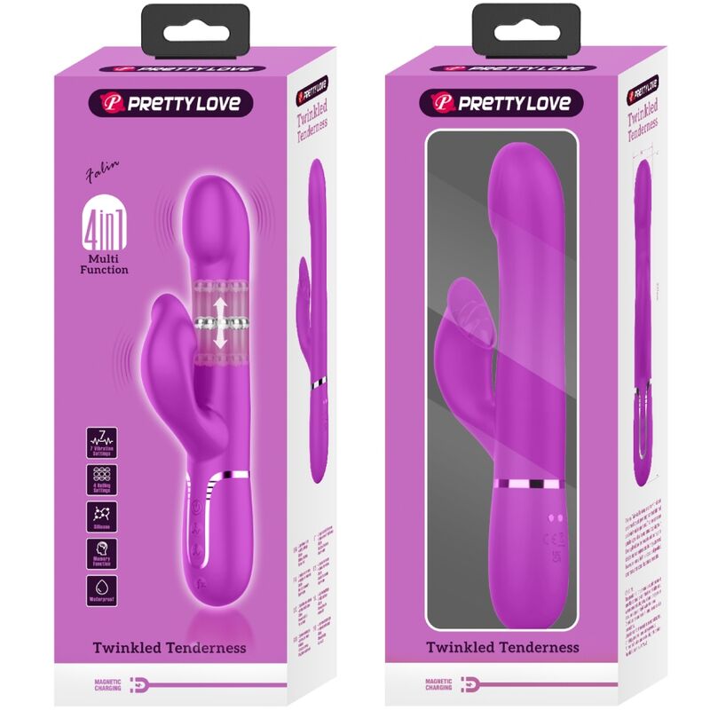 Intense Perle Vibratore Rabbit in Silicone Body-Safe Viola - immagine 10