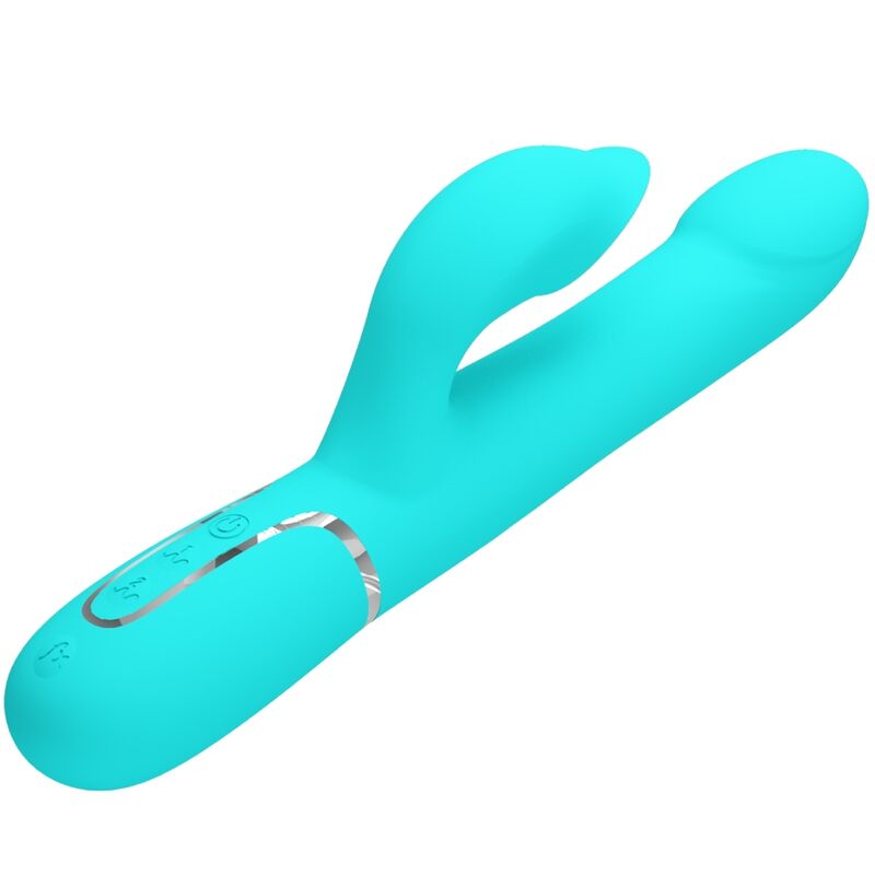 Intense Perle Vibranti Rabbit Verde Acqua Body-Safe Premium - immagine 3