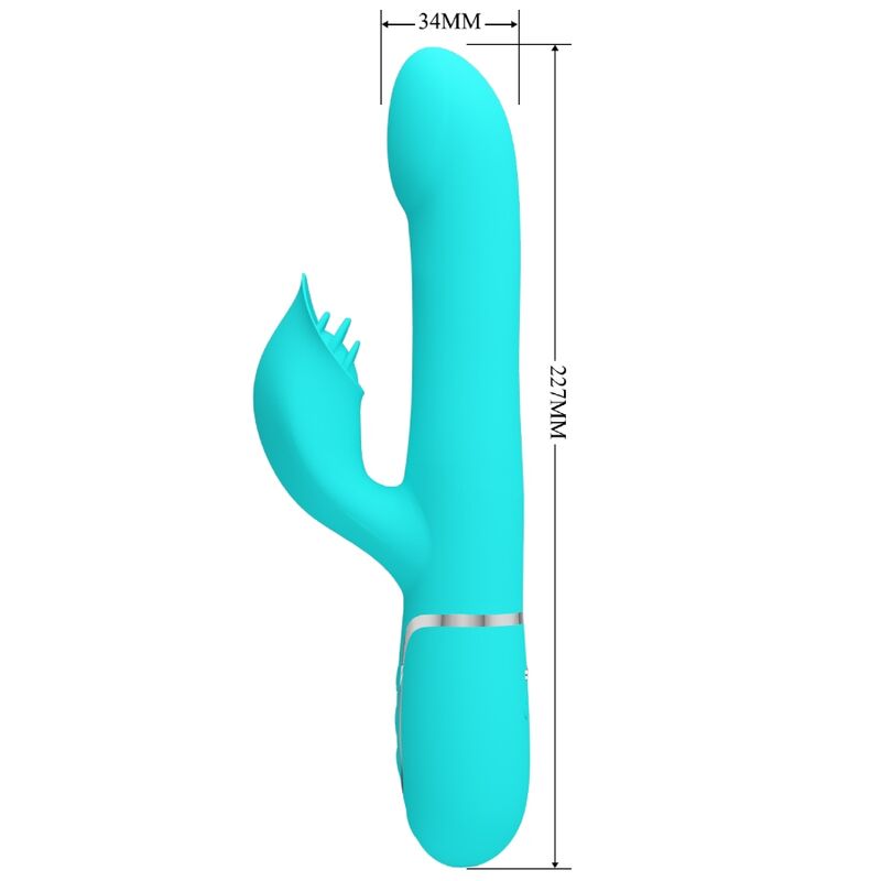 Intense Perle Vibranti Rabbit Verde Acqua Body-Safe Premium - immagine 7
