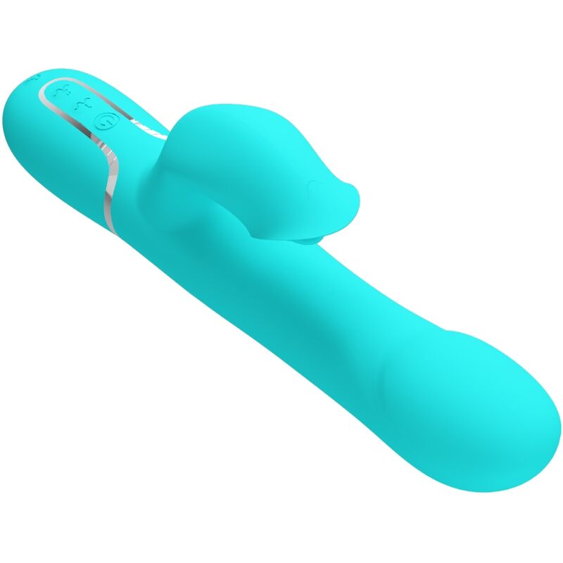 Intense Perle Vibranti Rabbit Verde Acqua Body-Safe Premium - immagine 4