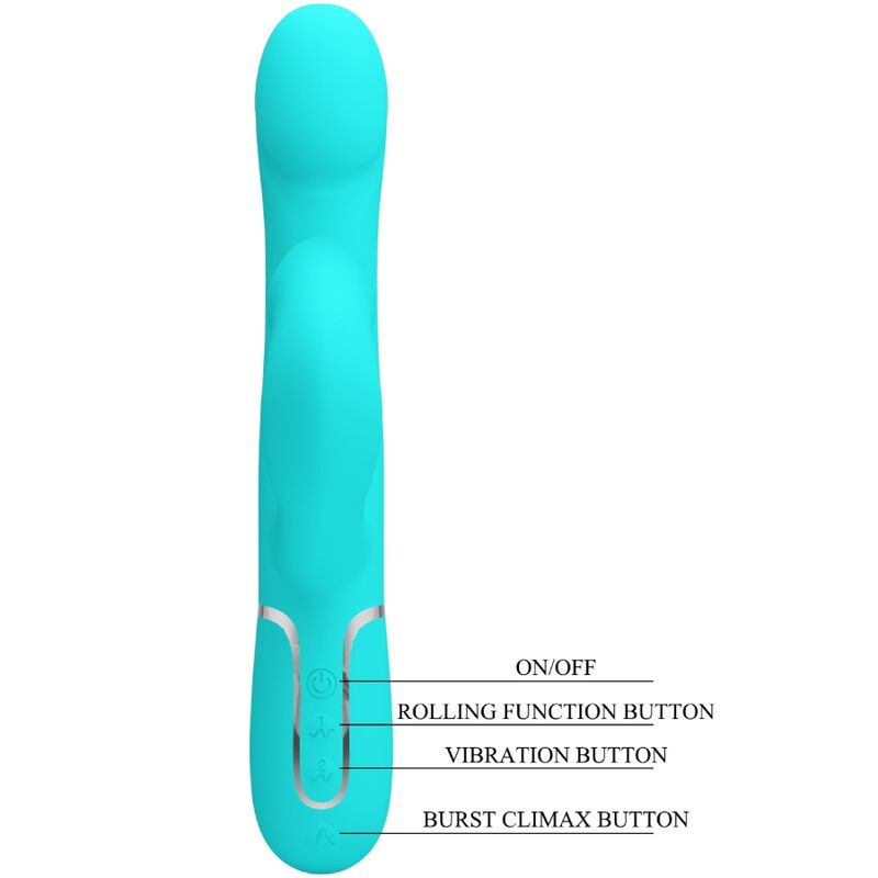 Intense Perle Vibranti Rabbit Verde Acqua Body-Safe Premium - immagine 8