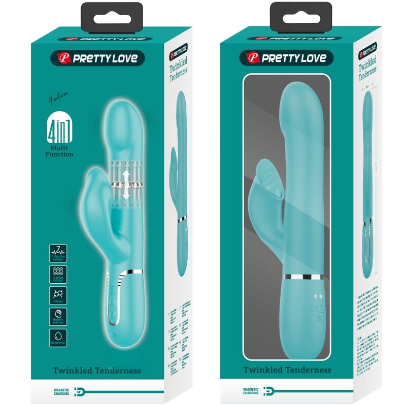Intense Perle Vibranti Rabbit Verde Acqua Body-Safe Premium - immagine 10