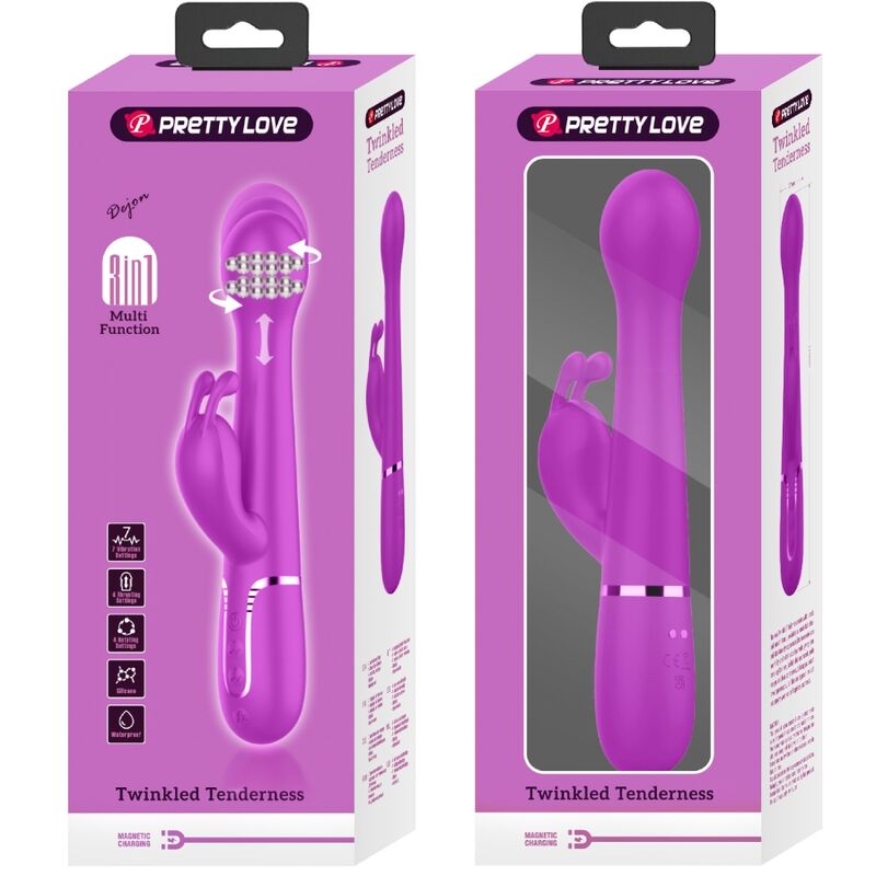 Intense Dejon Rabbit Vibratore 3 in 1 Viola Premium - immagine 11