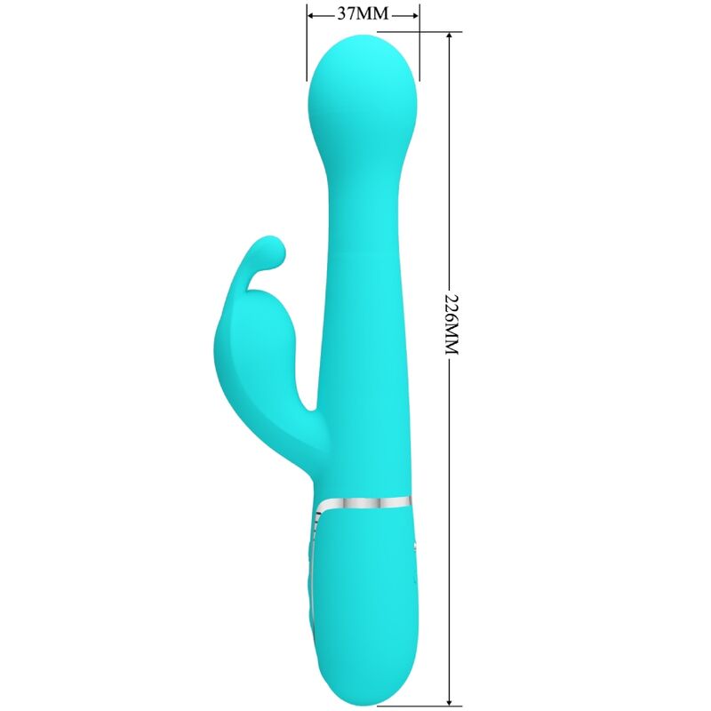 Intense Dejon Rabbit Vibratore Multifunzione Verde Acqua - immagine 7