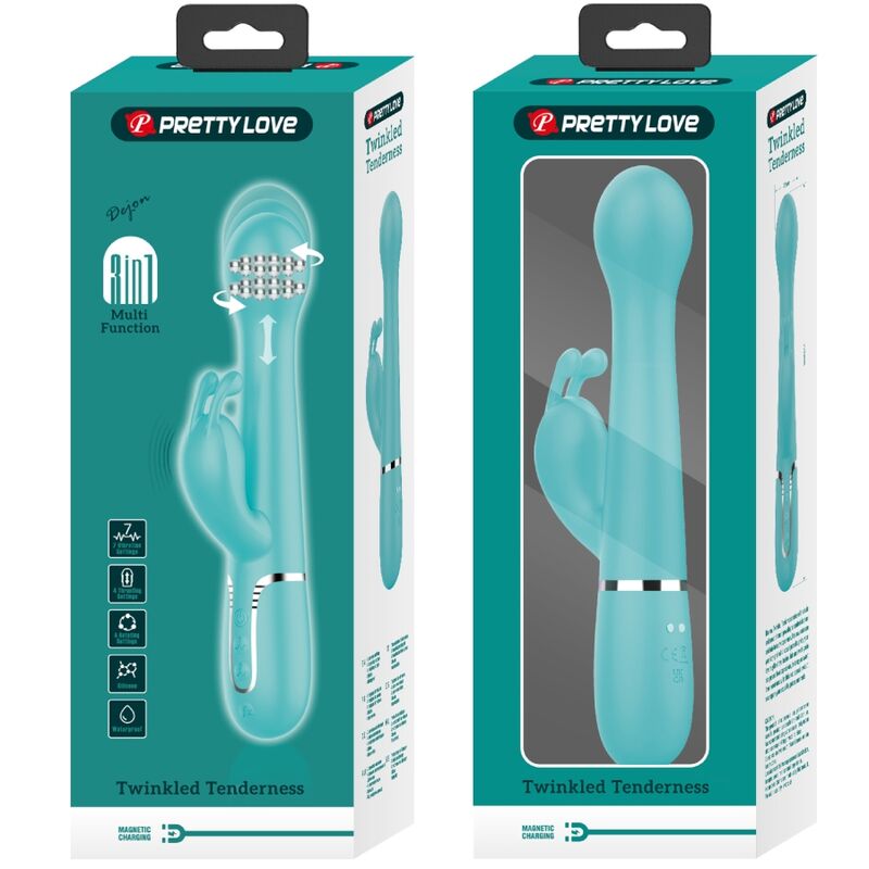 Intense Dejon Rabbit Vibratore Multifunzione Verde Acqua - immagine 11