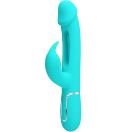 Intense Dejon Rabbit Vibratore Multifunzione in Verde Acqua