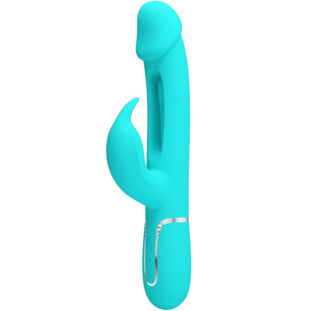 Intense Dejon Rabbit Vibratore Multifunzione in Verde Acqua