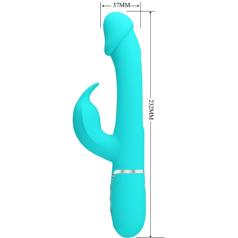 Intense Dejon Rabbit Vibratore Multifunzione in Verde Acqua - immagine 7