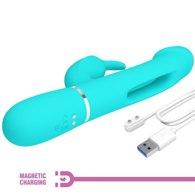 Intense Dejon Rabbit Vibratore Multifunzione in Verde Acqua - immagine 9