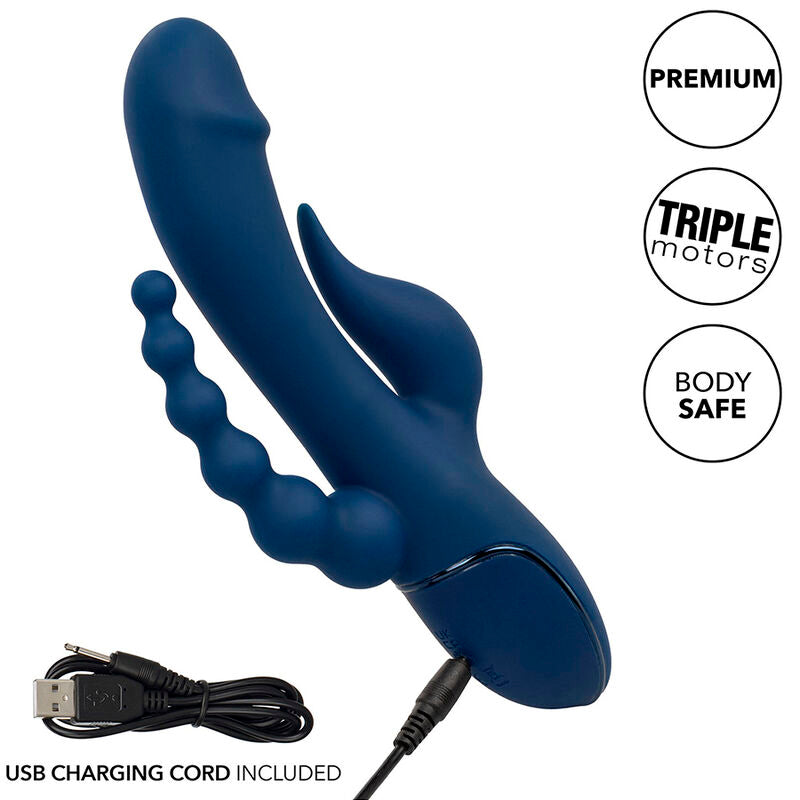 Calexotics - Vibratore Triplo Orgasmo Blu