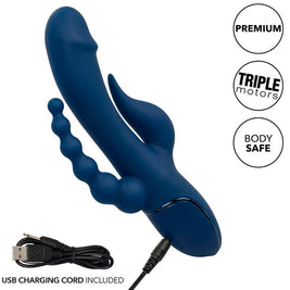Calexotics - Vibratore Triplo Orgasmo Blu