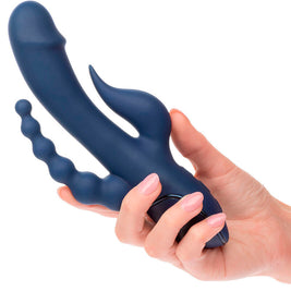 Calexotics Vibratore Triplo Stimolatore Rabbit Blu Premium