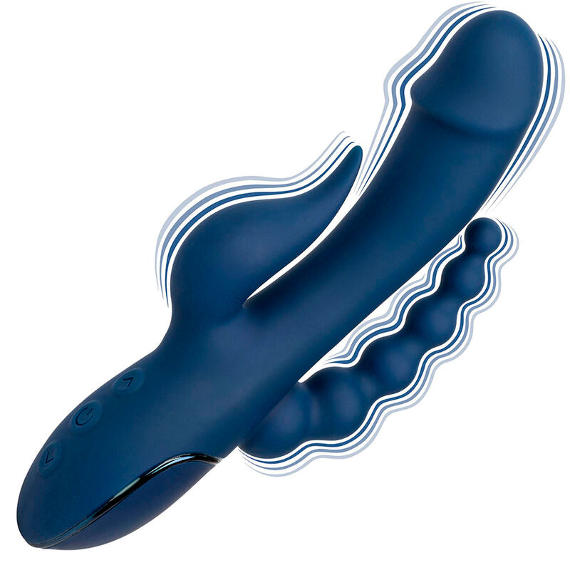 Calexotics Vibratore Triplo Stimolatore Rabbit Blu Premium - immagine 7